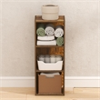 Furinno LUDER 3-Cube LED Lights Closet Organizers and Storage. Amber Pine