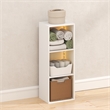 Furinno LUDER 3-Cube LED Lights Closet Organizers and Storage. White