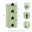 Furinno LUDER 3-Cube LED Lights Closet Organizers and Storage. White