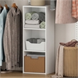 Furinno LUDER 3-Cube LED Lights Closet Organizers and Storage. White