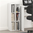 Furinno FULDA Set of 2. 3-Tier 6-In Width Narrow Bookcase. White