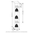 Furinno FULDA Set of 2. 3-Tier 6-In Width Narrow Bookcase. White