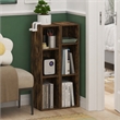 Furinno FULDA Set of 2. 3-Tier 8-In Width Narrow Bookcase. Amber Pine