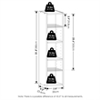 Furinno FULDA Set of 2. 3-Tier 8-In Width Narrow Bookcase. Amber Pine