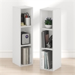 Furinno FULDA Set of 2. 3-Tier 8-In Width Narrow Bookcase. White