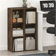 Furinno FULDA Set of 2. 3-Tier 10-In Width Narrow Bookcase. Amber Pine