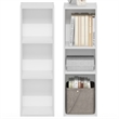 Furinno FULDA Set of 2. 3-Tier 10-In Width Narrow Bookcase. White