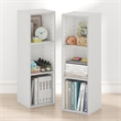 Furinno FULDA Set of 2. 3-Tier 10-In Width Narrow Bookcase. White