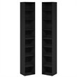 Furinno PASIR Set of 2. 8-Tier Open Shelf Bookcase. 9.3 x 11.8 x 70.9. Blackwood