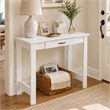 Furinno JAYA 40-Inch White Narrow Console Table with Drawer. White
