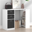 Furinno JAYA 40-Inch White 3 Fabric Drawers Entryway Table. White