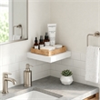 Furinno TANNA 9 x 9 2 Thick Floating Shelves with Invisible Brackets. White