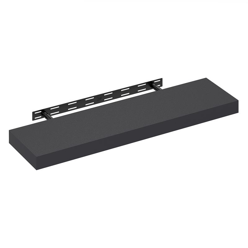 Furinno TANNA 9 x 35 2 Thick Floating Shelves with Invisible Brackets. Americano