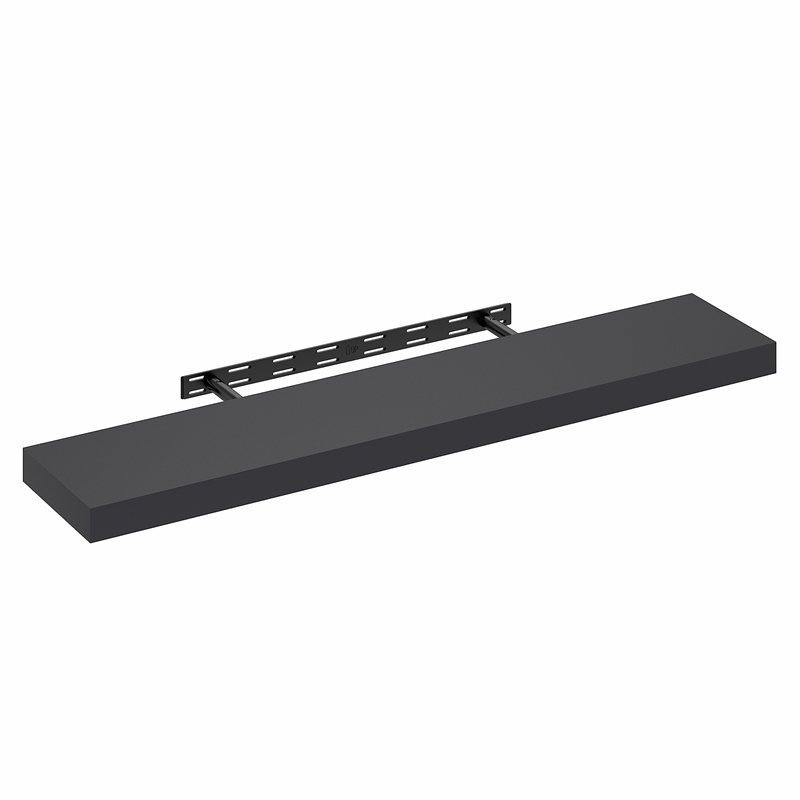 Furinno TANNA 9 x 47 2 Thick Floating Shelves with Invisible Brackets. Americano