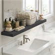 Furinno TANNA 9 x 47 2 Thick Floating Shelves with Invisible Brackets. Americano
