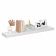 Furinno TANNA 9 x 47 2 Thick Floating Shelves with Invisible Brackets. White