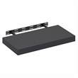Furinno TANNA 12 x 24 Invisible Brackets 2 Thick Floating Shelves. Americano