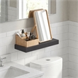 Furinno TANNA 12 x 24 Invisible Brackets 2 Thick Floating Shelves. Americano