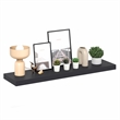 Furinno TANNA 12 x 47 Invisible Brackets 2 Thick Floating Shelves. Americano