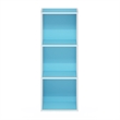 Furinno LUDER 3-Cube Blue Cube Storage Organizer. Bookcase. White/Light Blue