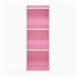 Furinno LUDER 3-Cube Pink Cube Storage Organizer. Bookcase. White/Pink