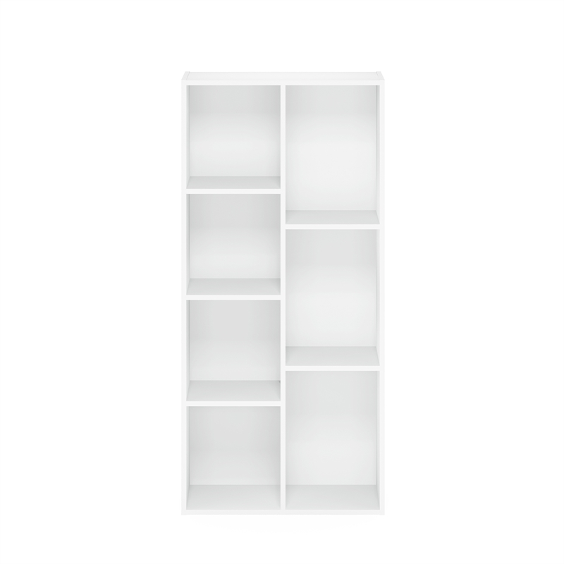 Furinno LUDER 7-Cube White Cube Storage Organizer. Bookcase. White