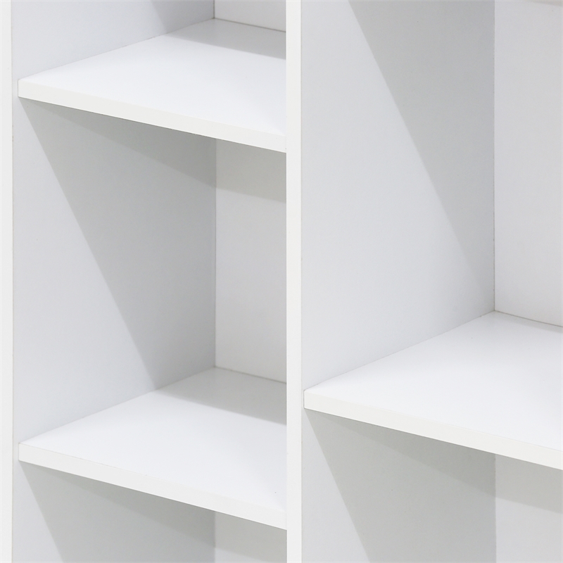 Furinno LUDER 7-Cube White Cube Storage Organizer. Bookcase. White