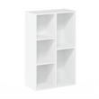 Furinno LUDER 5-Cube White Cube Storage Organizer. Bookcase. White