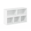 Furinno LUDER 5-Cube White Cube Storage Organizer. Bookcase. White