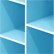 Furinno LUDER 5-Cube Blue Cube Storage Organizer. Bookcase. White/Light Blue