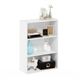 Furinno LUDER 3-Tier White Storage Bookcase. Toy Storage Organizer. Plain White