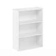 Furinno LUDER 3-Tier White Storage Bookcase. Toy Storage Organizer. Plain White