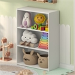 Furinno LUDER 3-Tier White Storage Bookcase. Toy Storage Organizer. Plain White