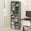 Furinno PASIR Set of 2 8-Tier Open Shelf Bookcase. 9.3 x 11.8 x 70.9. Sage Green