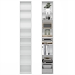 Furinno PASIR Set of 2. 8-Tier Open Shelf Bookcase. 9.3 x 11.8 x 70.9. White