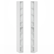 Furinno FULDA Set of 2. 8-Tier Storage Shelf Bookcase. White