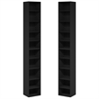 Furinno PASIR Set of 2. 10-Tier Bookcase with Open Shelf. Blackwood