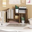 Furinno CLASSIC Adjustable Desk Organizers and Accessories. Amber Pine