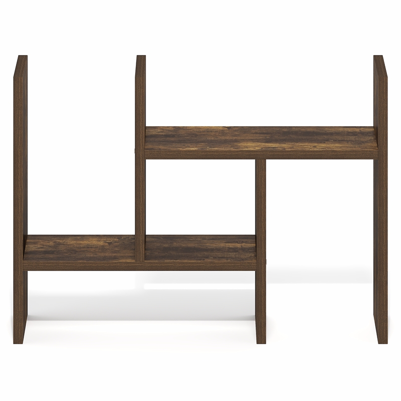 Furinno CLASSIC Adjustable Desk Organizers and Accessories. Amber Pine
