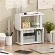 Furinno TURN-N-TUBE 3-Tier Desk Organizers and Accessories. Corner Shelf. White