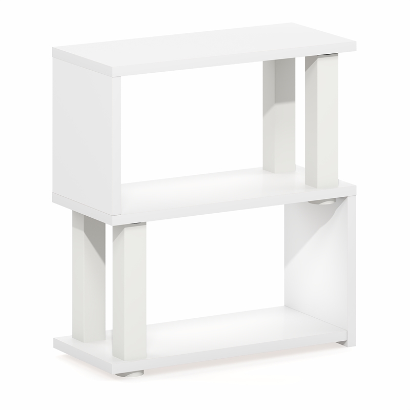 Furinno TURN-N-TUBE 3-Tier Desk Organizers and Accessories. Corner Shelf. White