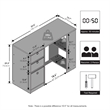 Furinno JAYA 40-Inch Grey 3 Fabric Drawers Entryway Table. French Oak