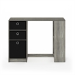 Furinno JAYA 40-Inch Grey 3 Fabric Drawers Entryway Table. French Oak