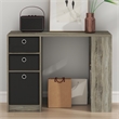 Furinno JAYA 40-Inch Grey 3 Fabric Drawers Entryway Table. French Oak