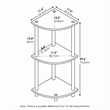 Furinno Turn-N-Tube Toolless Assembly 3-Tier Rustic Brown Corner Shelf. Pine