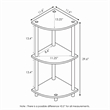 Furinno Turn-N-Tube Toolless Assembly 3-Tier Blue Open Corner Shelf. Light Blue
