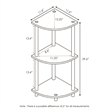Furinno Turn-N-Tube Toolless Assembly 3-Tier Pink Open Corner Shelf. Pink