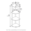 Furinno Turn-N-Tube Toolless Assembly 4-Tier Open Corner Shelf. Amber Pine