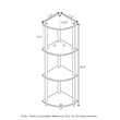 Furinno Turn-N-Tube Toolless Assembly 4-Tier Open Corner Shelf. Columbia Walnut