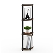 Furinno Turn-N-Tube Toolless Assembly 4-Tier Open Corner Shelf. Columbia Walnut